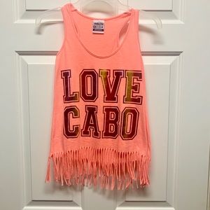 Neon Salmon Colored Cabo San Lucas Tank !